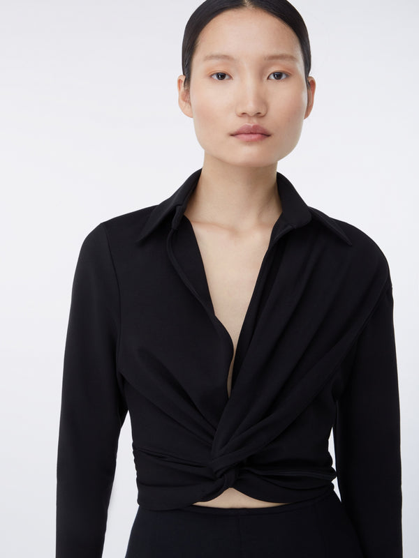 Gauge81 Vallera Collared Shirt With Front Knot