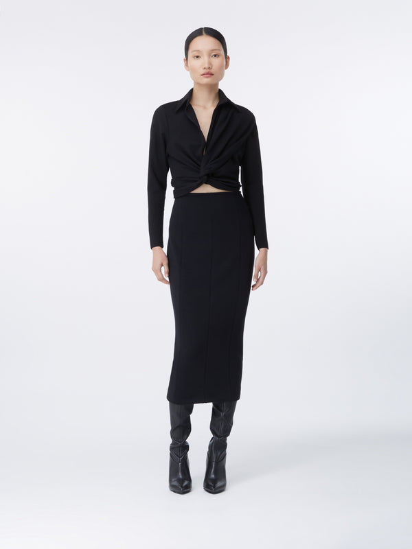 gauge81 vallera collared shirt with front knot