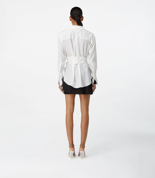 Gauge81 Sabinas Silk Silk Wrap Shirt With Back Closure