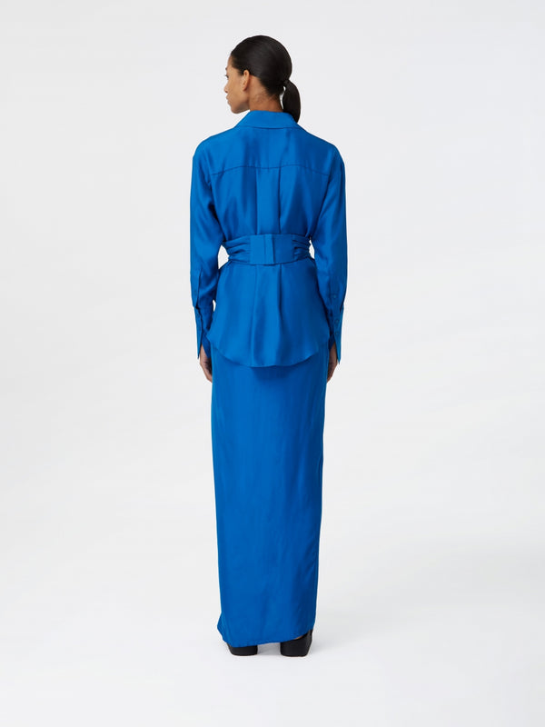 Gauge81 Sabinas Silk Silk Wrap Shirt With Back Closure