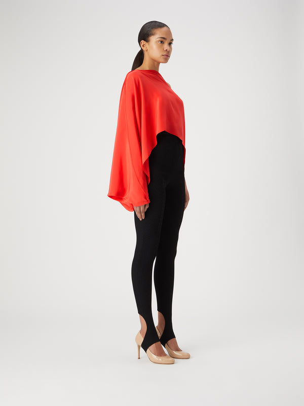 Gauge81 Yura Long Sleeve Silk Top With Asymmetrical Neckline