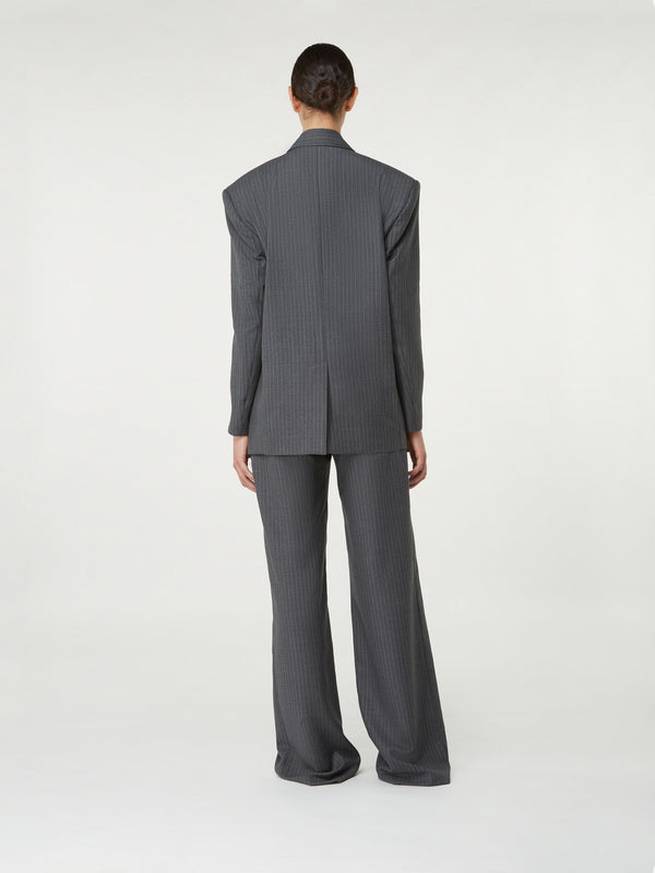 Gauge81 Zillah Pinstripe Tailored Wool Oversized Blazer