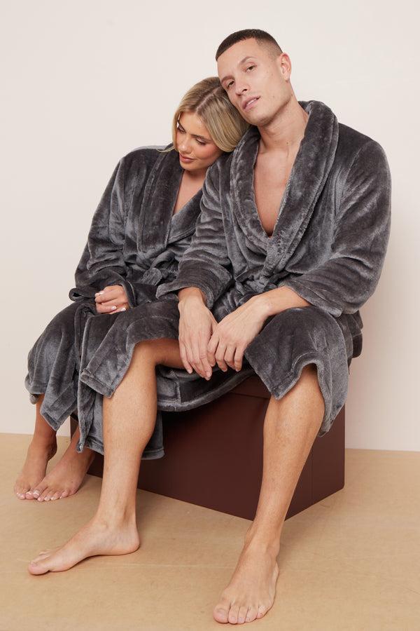 gaveno cavailia Fleece Plain Bathrobes for Men & Women