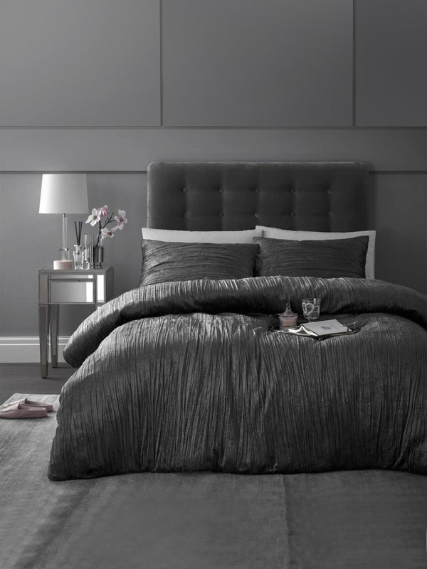 Gaveno Cavailia Crinkle Velvet Duvet Cover Set