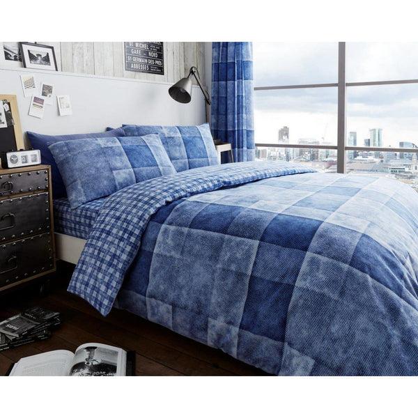 Gaveno Cavailia Denim Check Duvet Cover Set