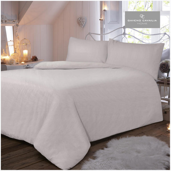Gaveno Cavailia Flannel Plain Duvet Cover Set