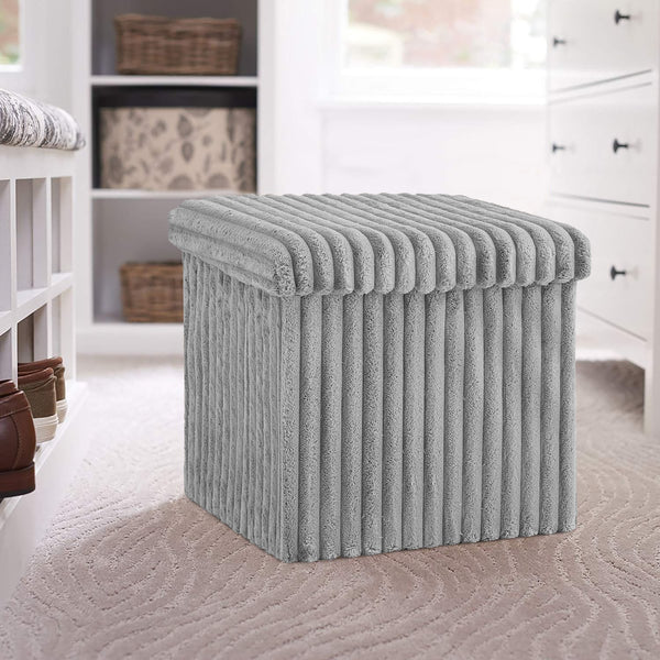 Gaveno Cavailia Ribbed Foldable Storage Box Grey