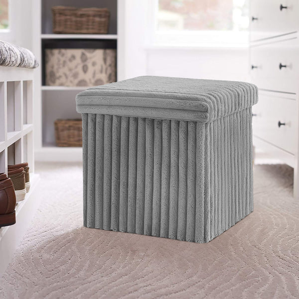 Gaveno Cavailia Ribbed Foldable Storage Box Grey