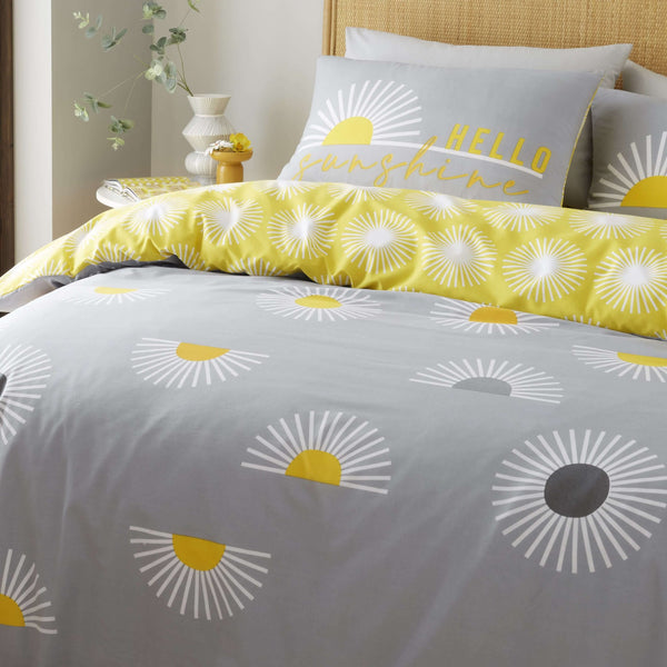 Gaveno Cavailia Sunburst Grey Printed Duvet Set
