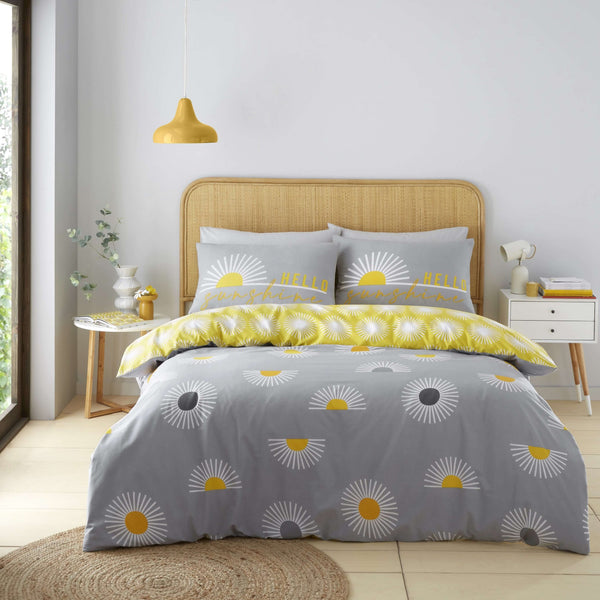 gaveno cavailia Sunburst Grey Printed Duvet Set