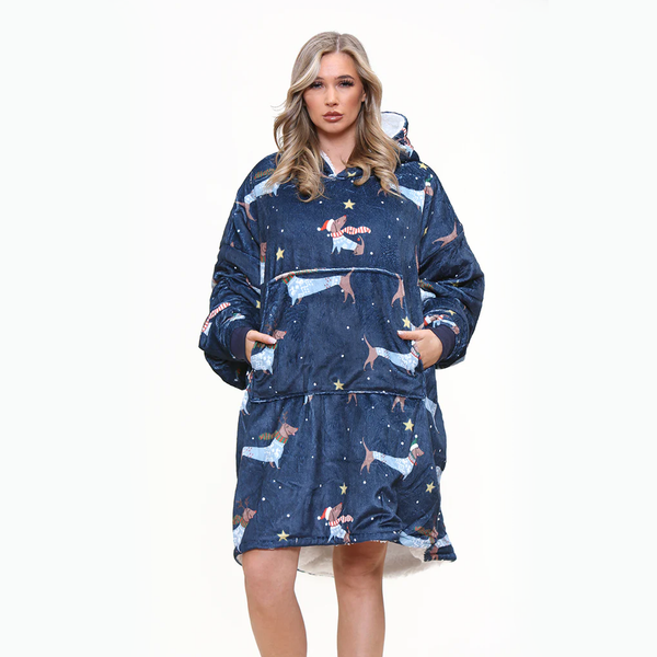 gaveno cavailia Xmas Adult Hoodie Snowy Dachshund