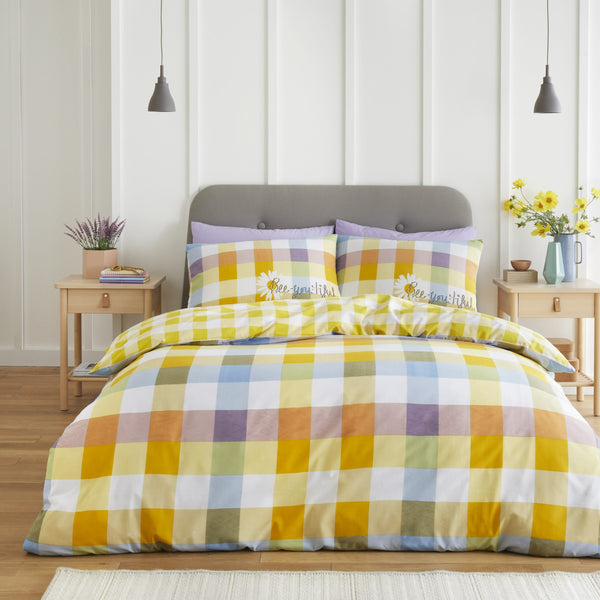 Gaveno Cavailia Sunny Gingham Check Printed Duvet Set