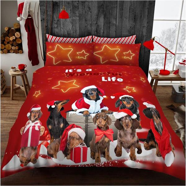 gaveno cavailia XMAS DUVET SET A WIENERFUL LIFE KING MULTi