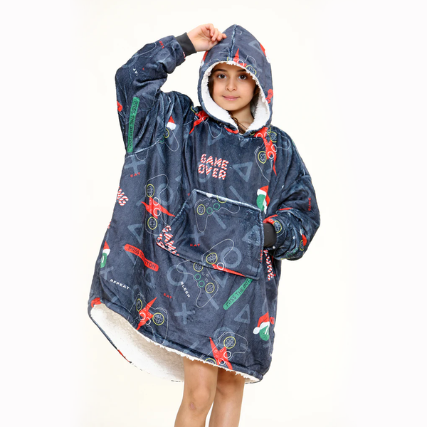 gaveno cavailia Xmas Kids Hoodie Festive Gamer Zone