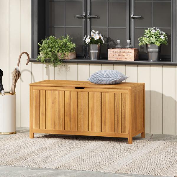 gdf studio 100 Gallons Acacia Wood Storage Deck Box