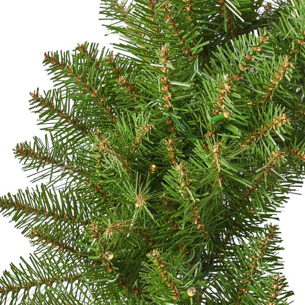 Gdf Studio 24" Fraser Fir Pre-Lit Warm White LED Artificial Christmas Wreath