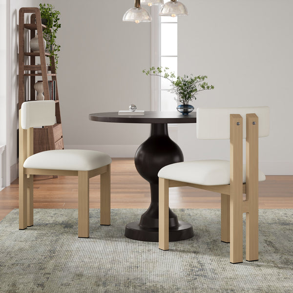 gdf studio 2x Warell Upholstered Luxury Dining Chairs Accent Chairs