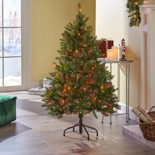 Gdf Studio 4.5-foot Noble Fir Hinged Artificial Christmas Tree