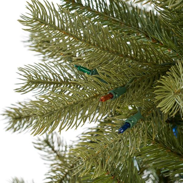 Gdf Studio 7.5-foot Mixed Spruce Hinged Artificial Christmas Tree