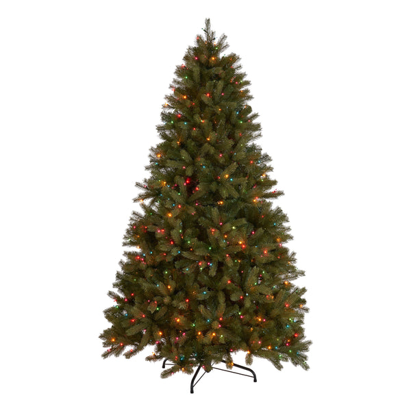gdf studio 7.5-foot Mixed Spruce Hinged Artificial Christmas Tree