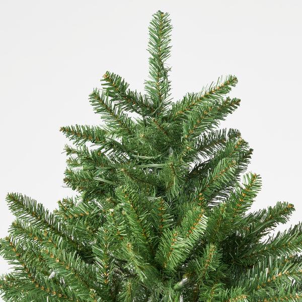 Gdf Studio 7.5-foot Norway Spruce Pre-Lit Clear LED Hinged Artificial Christmas Tree