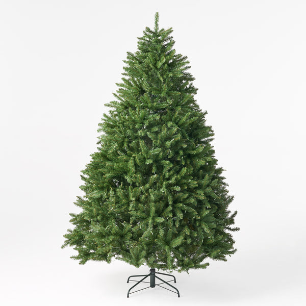 gdf studio 7.5-foot Norway Spruce Pre-Lit Clear LED Hinged Artificial Christmas Tree