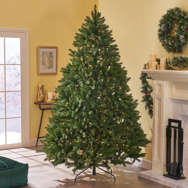 Gdf Studio 7-foot Norway Spruce Pre-Lit Or Unlit Hinged Artificial Christmas Tree