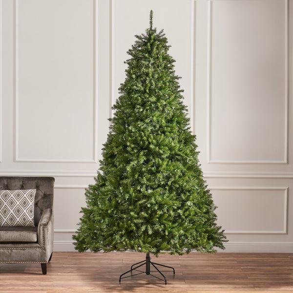 Gdf Studio 9-foot Fraser Fir Pre-Lit Clear LED Hinged Artificial Christmas Tree