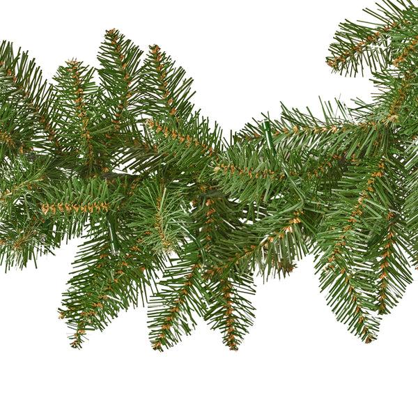 Gdf Studio 9-foot Fraser Fir Pre-Lit Warm White LED Artificial Christmas Garland