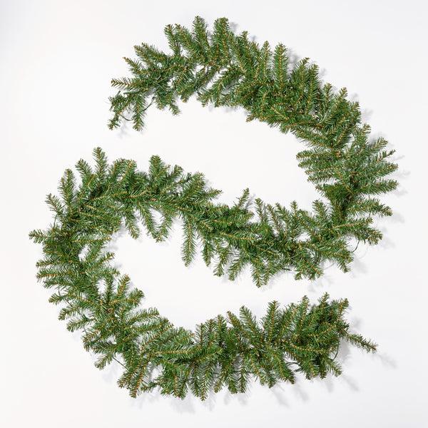 gdf studio 9-foot Fraser Fir Pre-Lit Warm White LED Artificial Christmas Garland