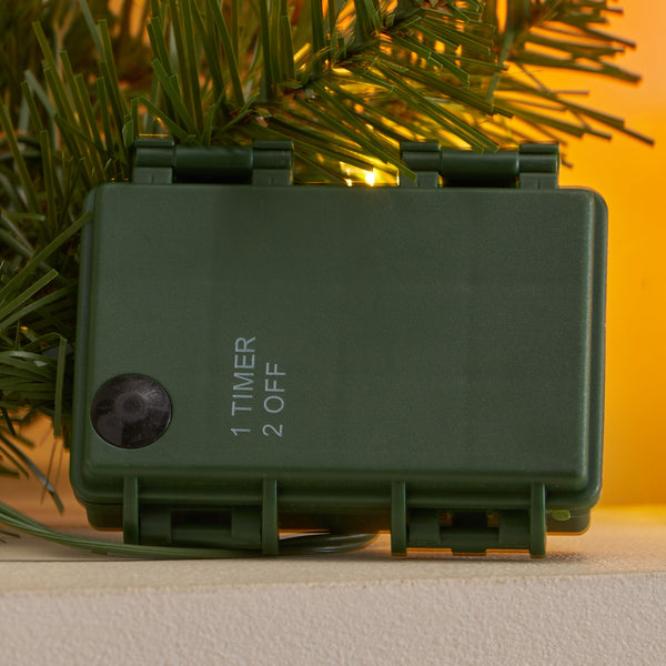 Gdf Studio 9-foot Mixed Spruce Pre-Lit Warm White LED Artificial Christmas Garland