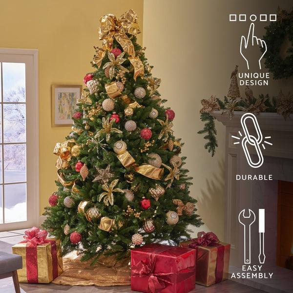 Gdf Studio 9-foot Norway Spruce Hinged Artificial Christmas Tree