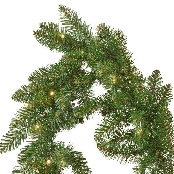 Gdf Studio 9-foot Norway Spruce Pre-Lit Warm White LED Artificial Christmas Garland