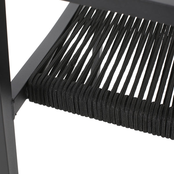 Gdf Studio Aaleigha Outdoor Modern 6 Seater Aluminum Dining Set With Tempered Glass Table Top