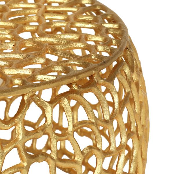 Gdf Studio Aaleyah Modern Aluminum Mesh Coffee Table Gold