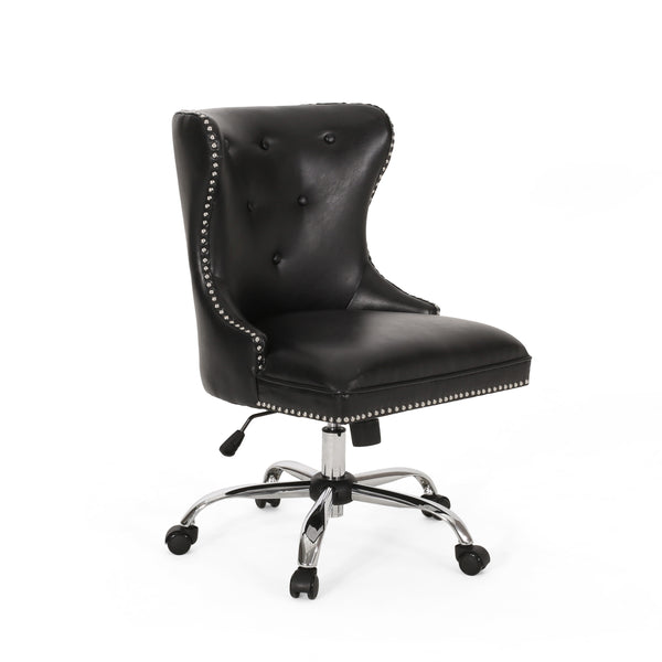 Gdf Studio Abagail Contemporary Tufted Swivel Office Chair