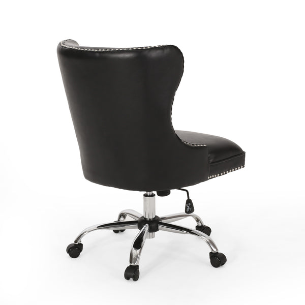 Gdf Studio Abagail Contemporary Tufted Swivel Office Chair