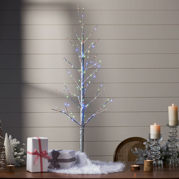 Gdf Studio Abdi 4-foot Pre-Lit 152 Multi-Color LED Artificial Christmas Twig Tree
