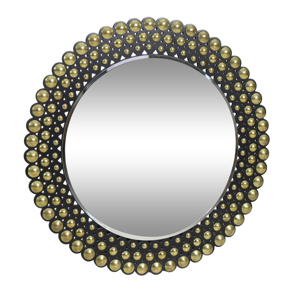 gdf studio Abels Contemporary Studded Round Wall Mirror