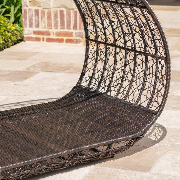 Gdf Studio Abigal Outdoor Wicker Daybed With Cushion