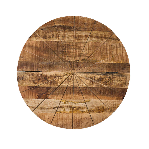 Gdf Studio Absecon Handcrafted Boho Mango Wood And Iron Accent Table