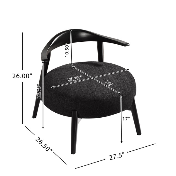 Gdf Studio Acamar Acamar Polyester And Birch Wishbone Accent Chair