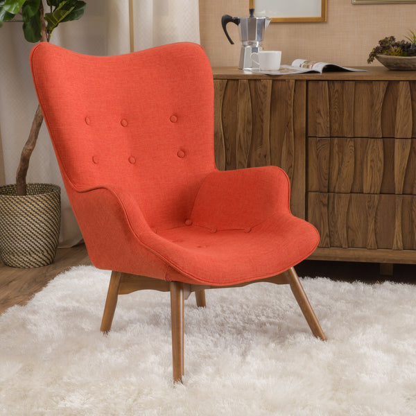 Gdf Studio Acantha Mid Century Modern Contour Accent Lounge Chair
