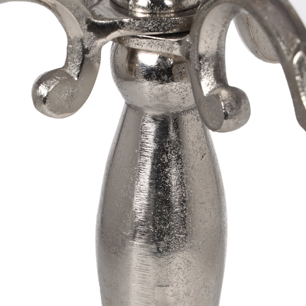 Gdf Studio Acosta Handmade 5 Candle Aluminum Candelabra Silver