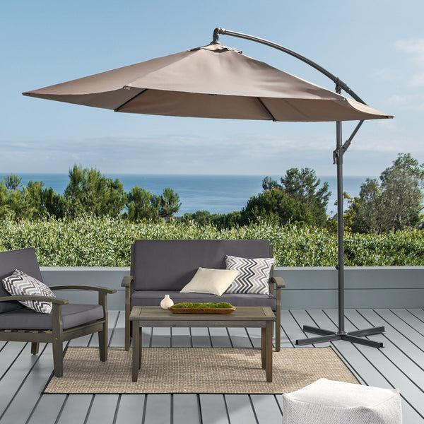 Gdf Studio Acosta Outdoor Cantilever Patio Canopy Waterproof Umbrella