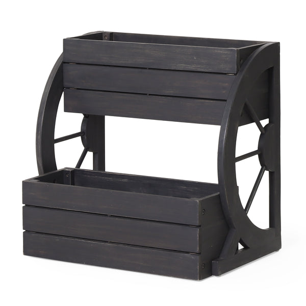 gdf studio Acworth Outdoor 2 Tier Acacia Wood Planter