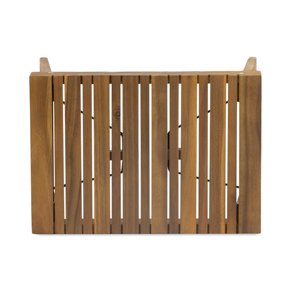 Gdf Studio Addisyn Outdoor Acacia Wood 3 Piece Chaise Lounge Set