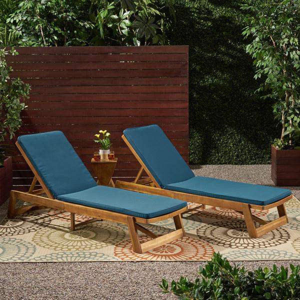 Gdf Studio Addisyn Outdoor Fabric Chaise Lounge Cushion (Set Of 2)