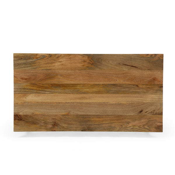 Gdf Studio Addyston Modern Industrial Handmade Mango Wood Console Table Honey Brown And Black