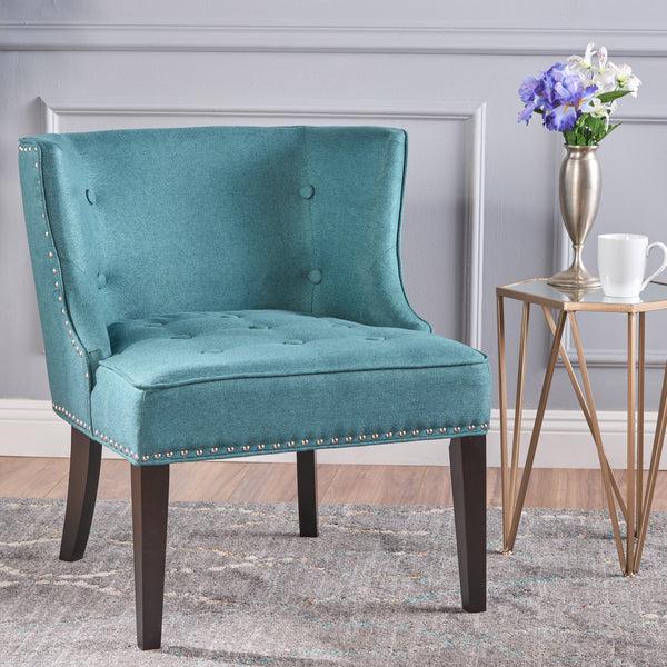 Gdf Studio Adelina Contemporary Upholstered Accent Chair With Nailhead Trim